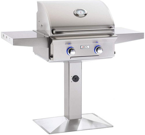 American Outdoor Pedestal Built-in Gas Grill | Sawyer Twain
