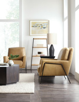 Hooker Furniture Amette Metal Frame Club Leather Chair