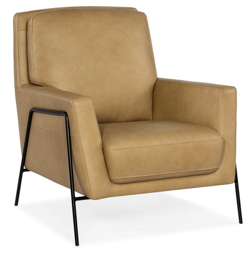 Hooker Furniture Amette Metal Frame Club Leather Chair