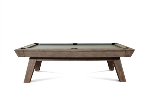 Full view of the Nixon Billiards Desyn Slate Pool Table in Antique finish, shown on a white background. This image captures the table’s mid-century inspired silhouette, rich rustic wood grain, and Parsons-style legs — ideal for both modern and farmhouse-inspired game rooms. Full view of the Nixon Billiards Desyn Slate Pool Table in Antique finish, shown on a white background. This image captures the table’s mid-century inspired silhouette, rich rustic wood grain, and Parsons-style legs — ideal for both modern and farmhouse-inspired game rooms.
