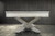 Close-up of the contemporary X-leg design of the CrissyCross Slate Pool Table, showcasing its clean, modern aesthetic and sturdy construction.