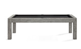 Sleek and modern Brunswick Sanibel Pool Table in Rustic Grey, highlighting the durable hardwood frame and low-profile drop pockets.