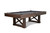 Nora Slate Pool Table by Nixon Billiards in Brown Wash, featuring a solid wood frame with a rich, warm stain. Designed with farmhouse contemporary charm, this pool table includes a tournament slate playfield, K66 cushions, and genuine leather drop pockets for an authentic billiards experience. Optional dining top, storage benches, and wall rack available. Free shipping USA.

