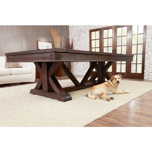 Playcraft Brazos River 8' Slate Pool Table | Weathered Black Finish