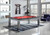 Playcraft Monaco Slate Pool Table with dining top in place, styled as a modern dining setup in a contemporary home interior