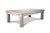 Head-on short side view of the Alta Slate Pool Table by American Heritage Billiards, featured in Sawyer Twain’s exclusive White Wash on Ash finish. Set against a crisp white background, this image showcases the substantial Parsons-style legs and balance of form and function that define the Alta's modern luxury appeal.

