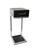 A high-quality stainless steel floor rack, photographed on a white background. Showcases its modern, minimalist design and premium craftsmanship.