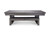 Side profile of the Vancouver Slate Pool Table by American Heritage Billiards, shown with the dining top installed in the exclusive Gray Marble finish, set against a clean white background. This convertible game table showcases the perfect balance of design and function, with its sculpted reeded legs and custom Sawyer Twain-exclusive finish. Ideal for searches like “gray dining pool table side view,” “convertible slate pool table with dining top,” or “modern reeded base pool table gray finish.”

