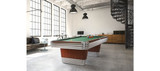 Brunswick Centennial Slate Pool Table in Rosewood Chrome Available at Sawyer Twain.