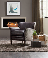 Hooker Furniture Kato Leather Club Chair w/ Salt Pepper HOH