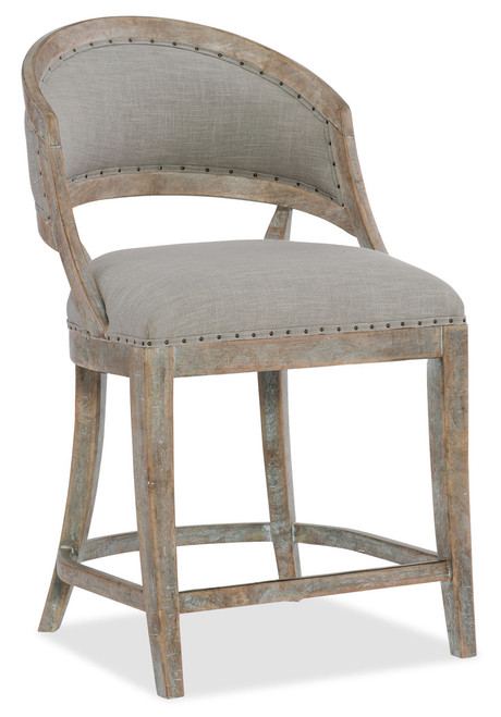 Hooker Furniture Boheme Garnier Barrel Back Counter Stool