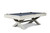 CrissyCross Whitewash Slate Pool Table by Nixon Billiards, showcasing the contemporary X-leg design. A clean ¾ view highlighting the sleek finish and premium craftsmanship.