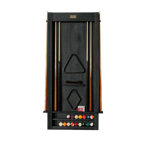 American Heritage Alta 6-Cue Wall Mounted Cue Rack in Black Ash ($500)