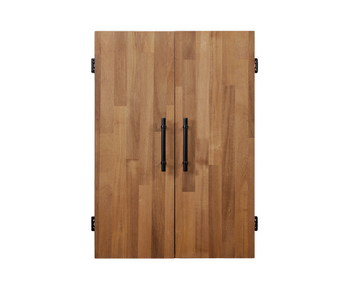American Heritage Knoxville Wall Dart Cabinet in Acacia ($400)